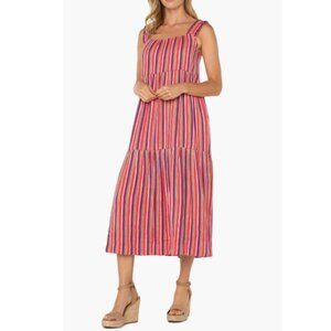 Liverpool Los Angeles Maxi Dress  Multi Stripe Boho Size XSmall